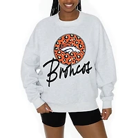 Unisex Gameday Couture Ash Denver Broncos Going Wild Premium Fleece Pullover Sweatshirt