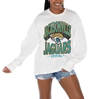 Women's Gameday Couture  White Jacksonville Jaguars Time Out Oversized Long Sleeve T-Shirt