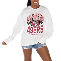 Women's Gameday Couture  White San Francisco 49ers Time Out Oversized Long Sleeve T-Shirt