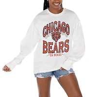 Women's Gameday Couture  White Chicago Bears Time Out Oversized Long Sleeve T-Shirt