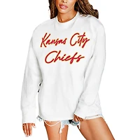 Women's Gameday Couture  White Kansas City Chiefs Classic Comeback Oversized Long Sleeve T-Shirt