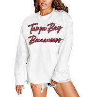 Women's Gameday Couture  White Tampa Bay Buccaneers Classic Comeback Oversized Long Sleeve T-Shirt