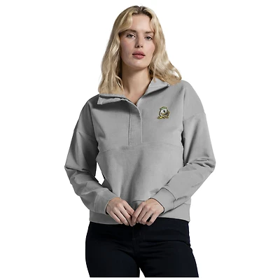 Women's League Collegiate Wear Gray Oregon Ducks Half-Zip Sweatshirt