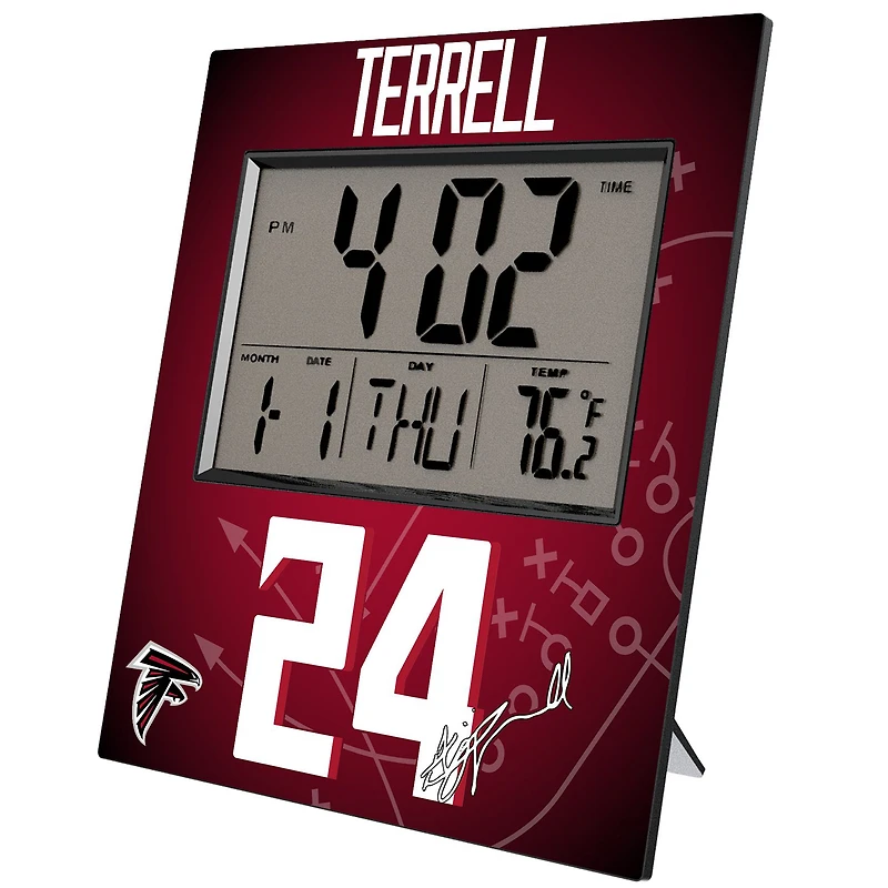 Keyscaper A.J. Terrell Atlanta Falcons Digital Desk & Wall Clock