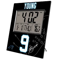 Keyscaper Bryce Young Carolina Panthers Digital Desk & Wall Clock