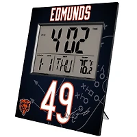 Keyscaper Tremaine Edmunds Chicago Bears Digital Desk & Wall Clock