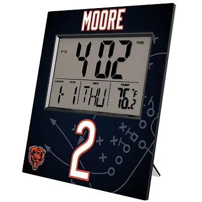 Keyscaper D.J. Moore Chicago Bears Digital Desk & Wall Clock