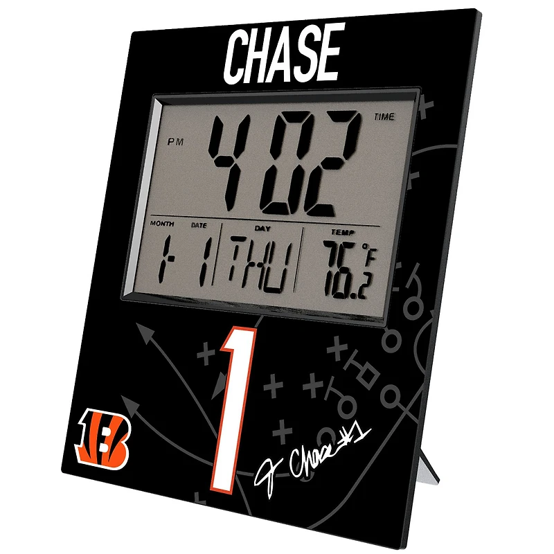 Keyscaper Ja'Marr Chase Cincinnati Bengals Digital Desk & Wall Clock