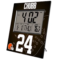 Keyscaper Nick Chubb Cleveland Browns Digital Desk & Wall Clock