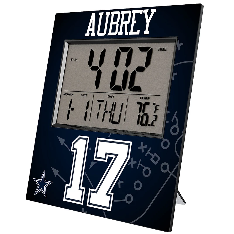 Keyscaper Brandon Aubrey Dallas Cowboys Digital Desk & Wall Clock