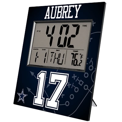 Keyscaper Brandon Aubrey Dallas Cowboys Digital Desk & Wall Clock