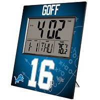 Keyscaper Jared Goff Detroit Lions Digital Desk & Wall Clock
