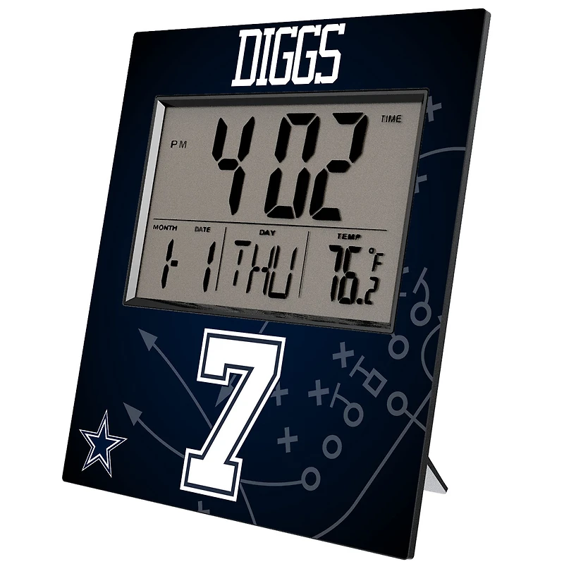 Keyscaper Trevon Diggs Dallas Cowboys Digital Desk & Wall Clock