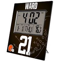 Keyscaper Denzel Ward Cleveland Browns Digital Desk & Wall Clock