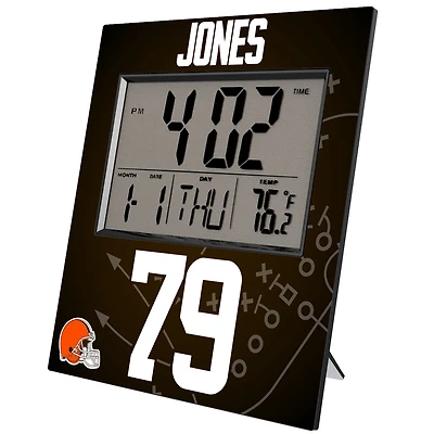 Keyscaper Dawand Jones Cleveland Browns Digital Desk & Wall Clock