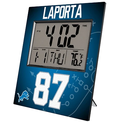 Keyscaper Sam LaPorta Detroit Lions Digital Desk & Wall Clock