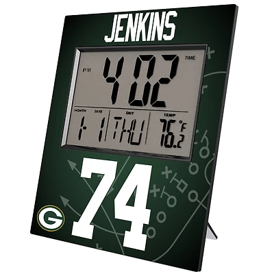 Keyscaper Elgton Jenkins Green Bay Packers Digital Desk & Wall Clock