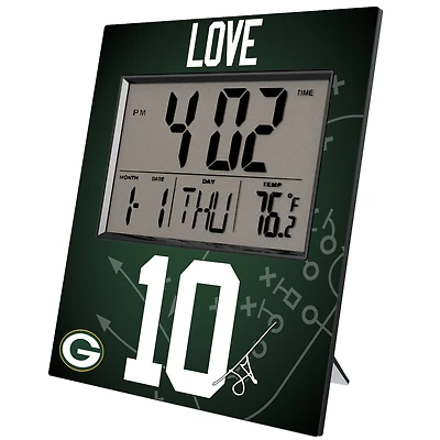 Keyscaper Jordan Love Green Bay Packers Digital Desk & Wall Clock