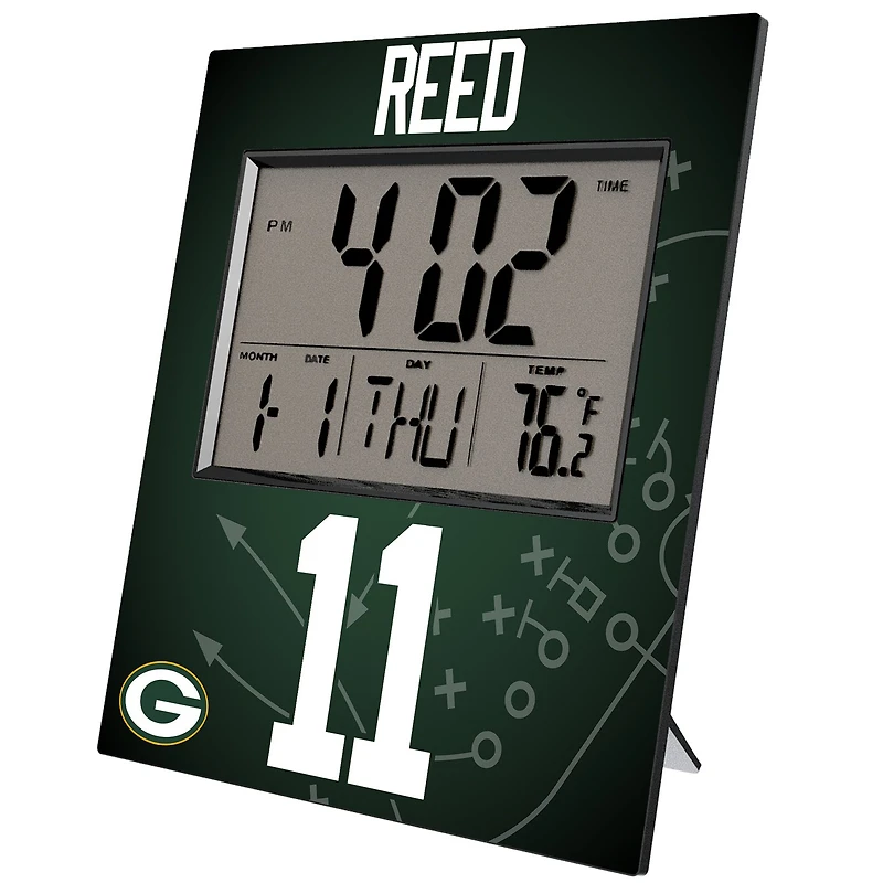 Keyscaper Jayden Reed Green Bay Packers Digital Desk & Wall Clock