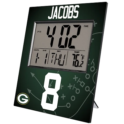 Keyscaper Josh Jacobs Green Bay Packers Digital Desk & Wall Clock