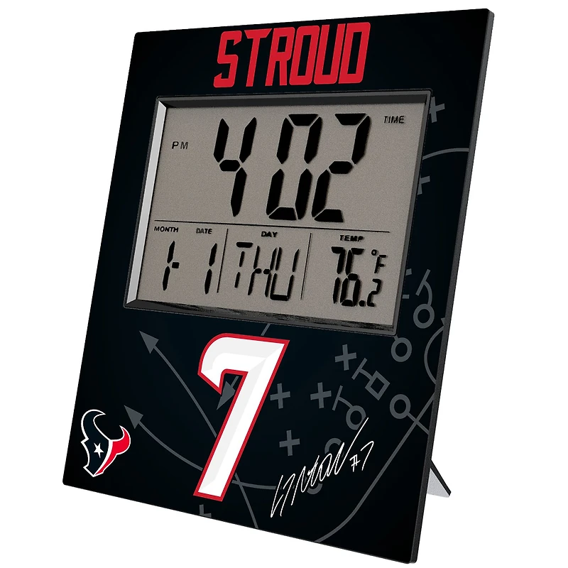 Keyscaper C.J. Stroud Houston Texans Digital Desk & Wall Clock