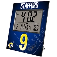 Keyscaper Matthew Stafford Los Angeles Rams Digital Desk & Wall Clock