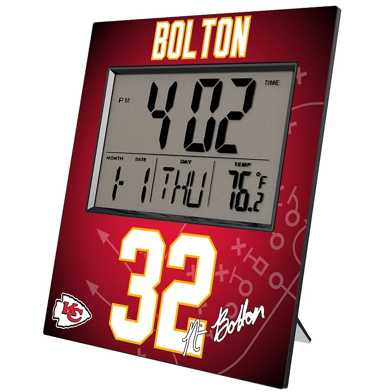 Keyscaper Nick Bolton Kansas City Chiefs Digital Desk & Wall Clock