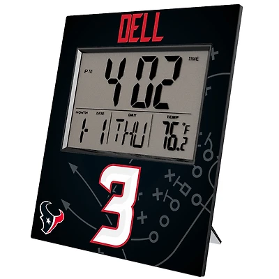 Keyscaper Tank Dell Houston Texans Digital Desk & Wall Clock