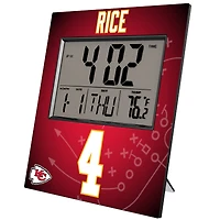 Keyscaper Rashee Rice Kansas City Chiefs Digital Desk & Wall Clock