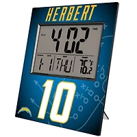 Keyscaper Justin Herbert Los Angeles Chargers Digital Desk & Wall Clock