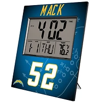 Keyscaper Khalil Mack Los Angeles Chargers Digital Desk & Wall Clock