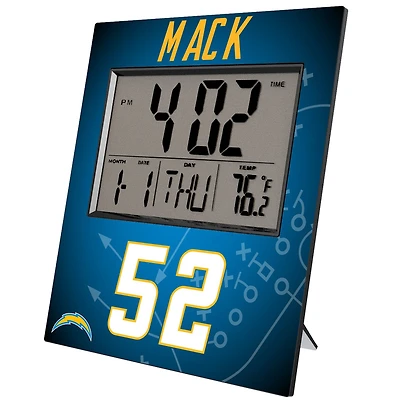 Keyscaper Khalil Mack Los Angeles Chargers Digital Desk & Wall Clock