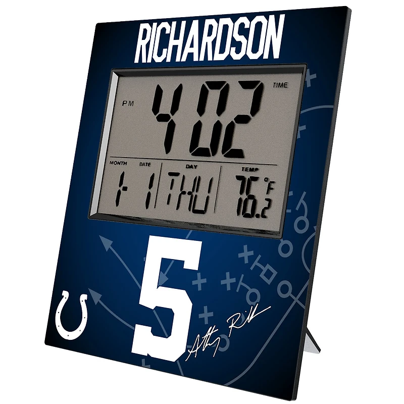 Keyscaper Anthony Richardson Indianapolis Colts Digital Desk & Wall Clock