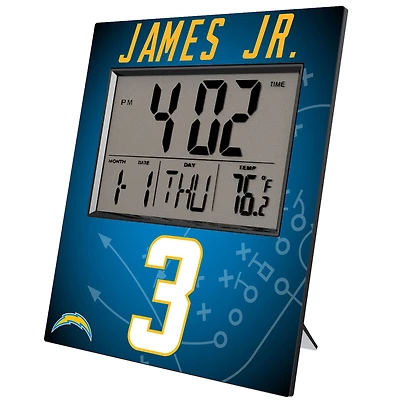 Keyscaper Derwin James Jr. Los Angeles Chargers Digital Desk & Wall Clock