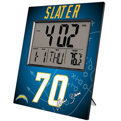 Keyscaper Rashawn Slater Los Angeles Chargers Digital Desk & Wall Clock