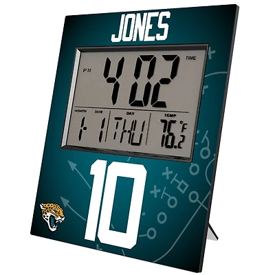 Keyscaper Mac Jones Jacksonville Jaguars Digital Desk & Wall Clock