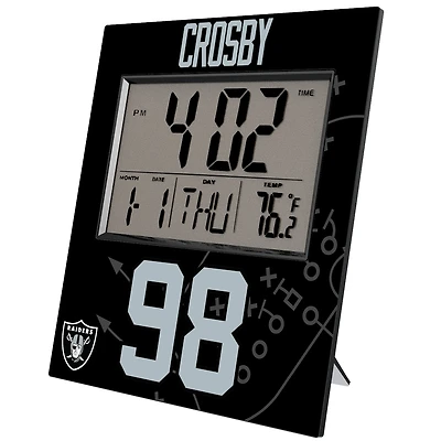 Keyscaper Maxx Crosby Las Vegas Raiders Digital Desk & Wall Clock