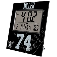 Keyscaper Kolton Miller Las Vegas Raiders Digital Desk & Wall Clock