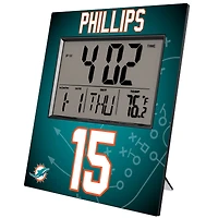 Keyscaper Jaelan Phillips Miami Dolphins Digital Desk & Wall Clock