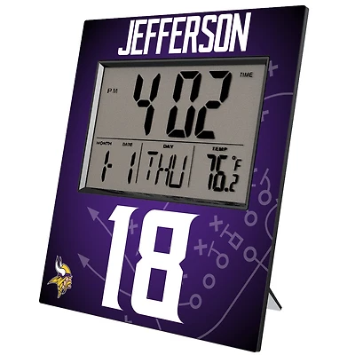 Keyscaper Justin Jefferson Minnesota Vikings Digital Desk & Wall Clock