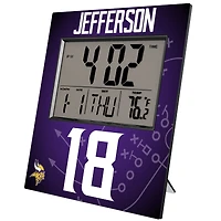 Keyscaper Justin Jefferson Minnesota Vikings Digital Desk & Wall Clock