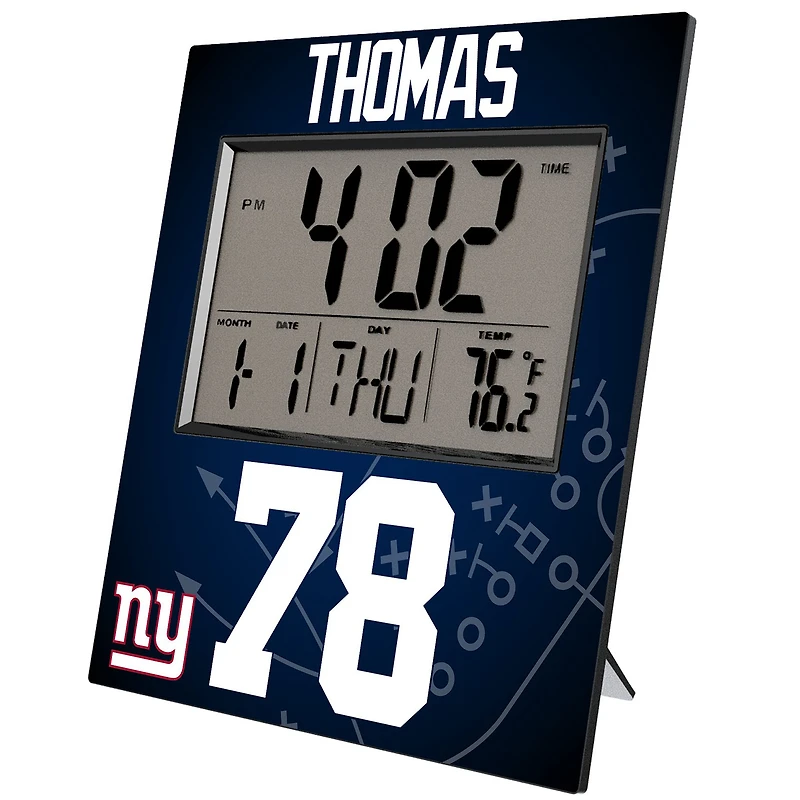Keyscaper Andrew Thomas New York Giants Digital Desk & Wall Clock