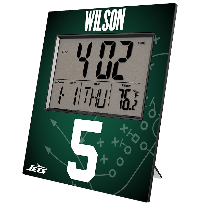 Keyscaper Garrett Wilson New York Jets Digital Desk & Wall Clock