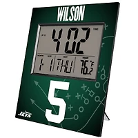 Keyscaper Garrett Wilson New York Jets Digital Desk & Wall Clock