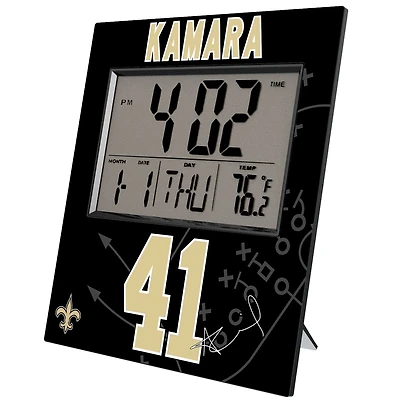 Keyscaper Alvin Kamara New Orleans Saints Digital Desk & Wall Clock