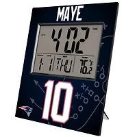 Keyscaper Drake Maye New England Patriots Digital Desk & Wall Clock