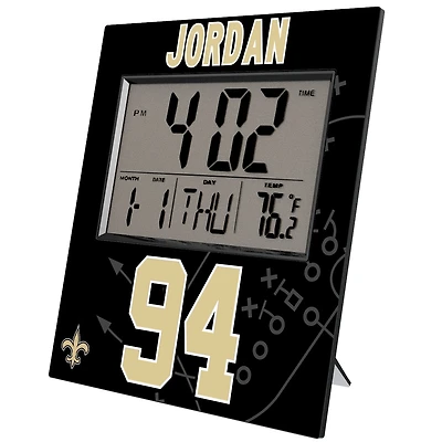 Keyscaper Cameron Jordan New Orleans Saints Digital Desk & Wall Clock