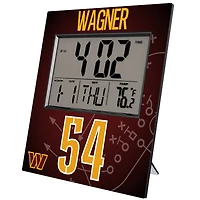 Keyscaper Bobby Wagner Washington Commanders Digital Desk & Wall Clock