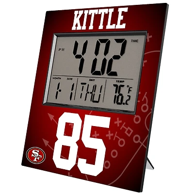 Keyscaper George Kittle San Francisco 49ers Digital Desk & Wall Clock