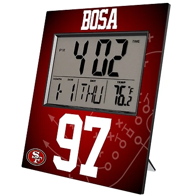 Keyscaper Nick Bosa San Francisco 49ers Digital Desk & Wall Clock